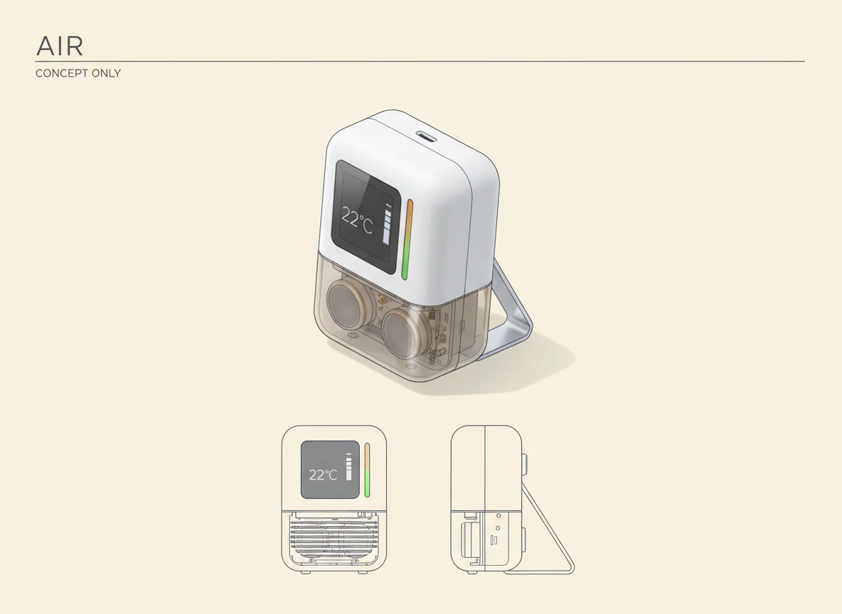 Air: Room sensor industrial design concept