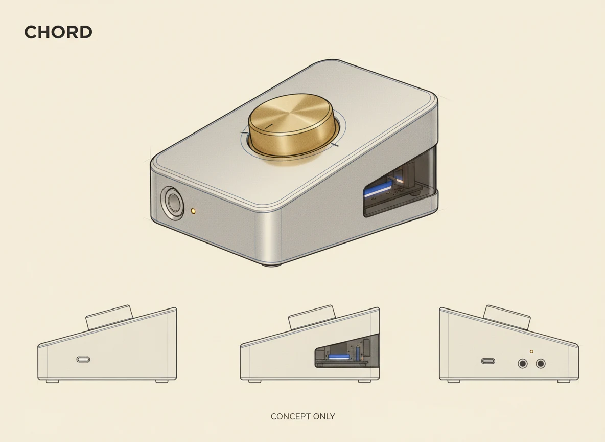 Chord: Headphone amplifier industrial design concept