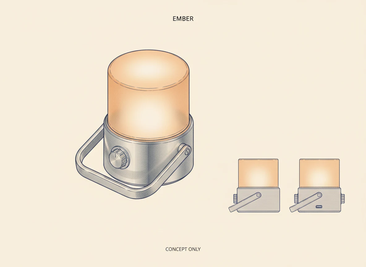 Ember: Portable lantern industrial design concept