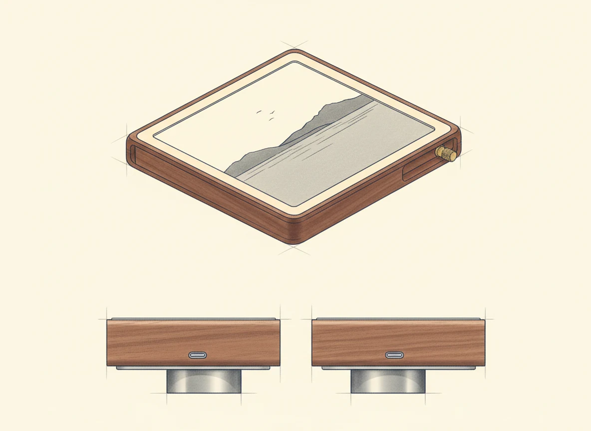 Frame: E-paper photo display industrial design concept