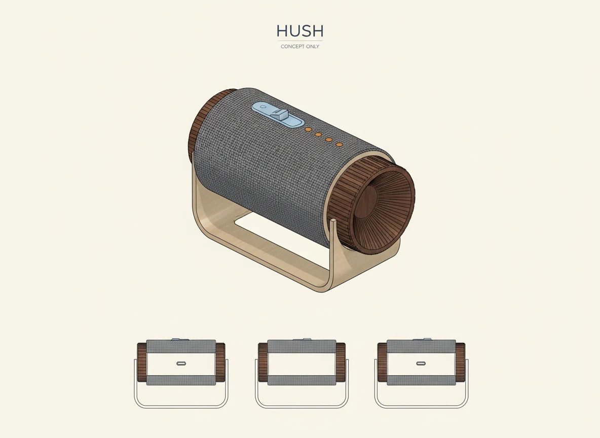 Hush: Sleep speaker industrial design concept