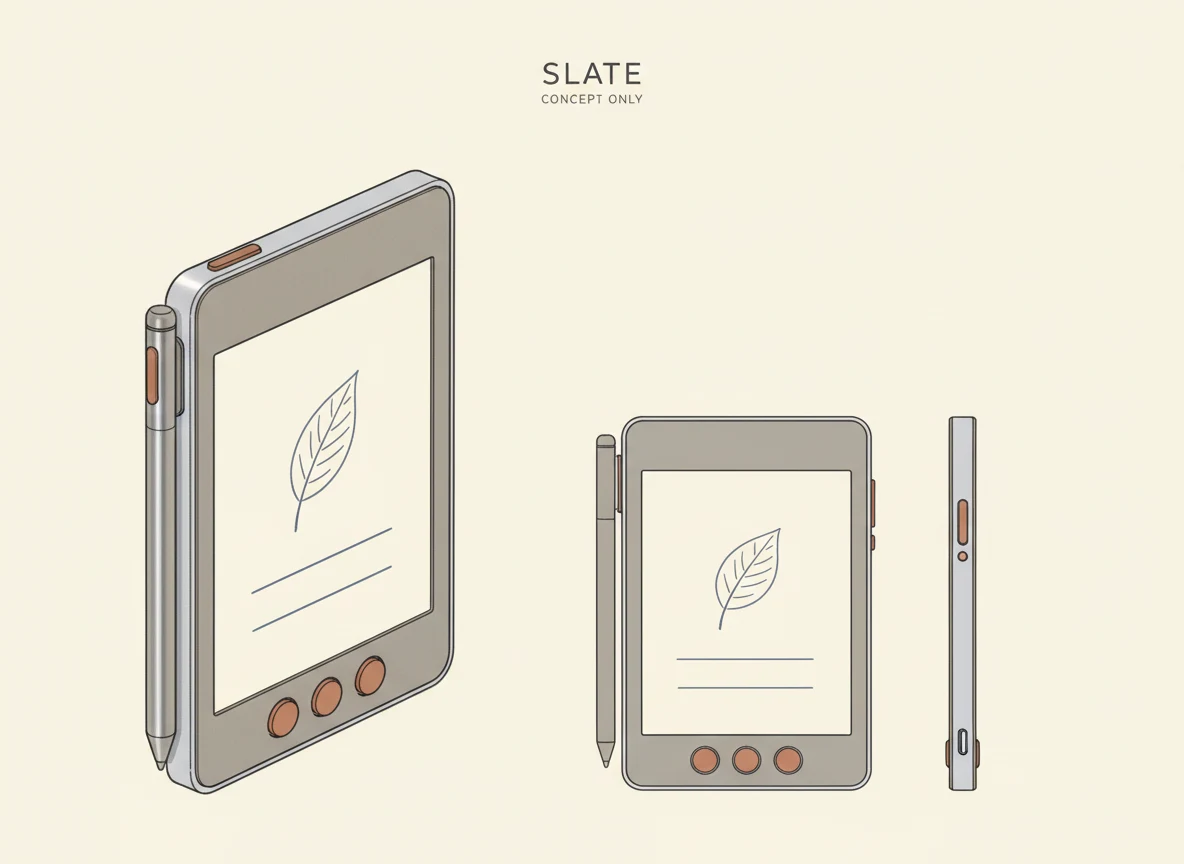 Slate: Pocket notepad industrial design concept