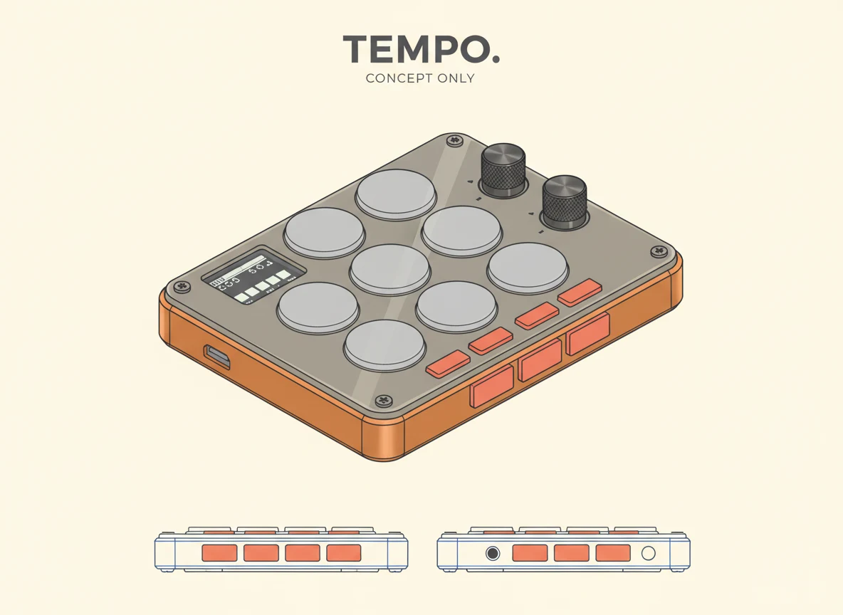 Tempo: Pocket sampler industrial design concept