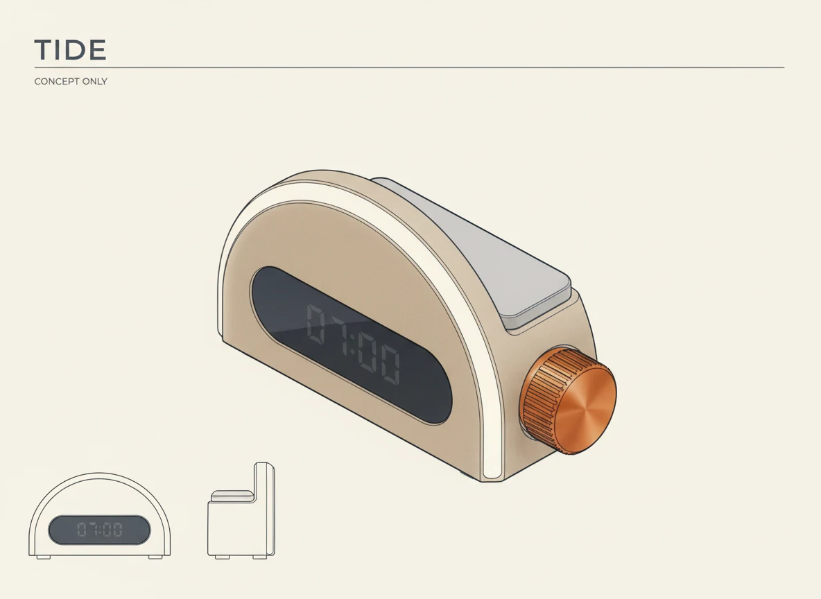 Tide: Wake-up clock industrial design concept