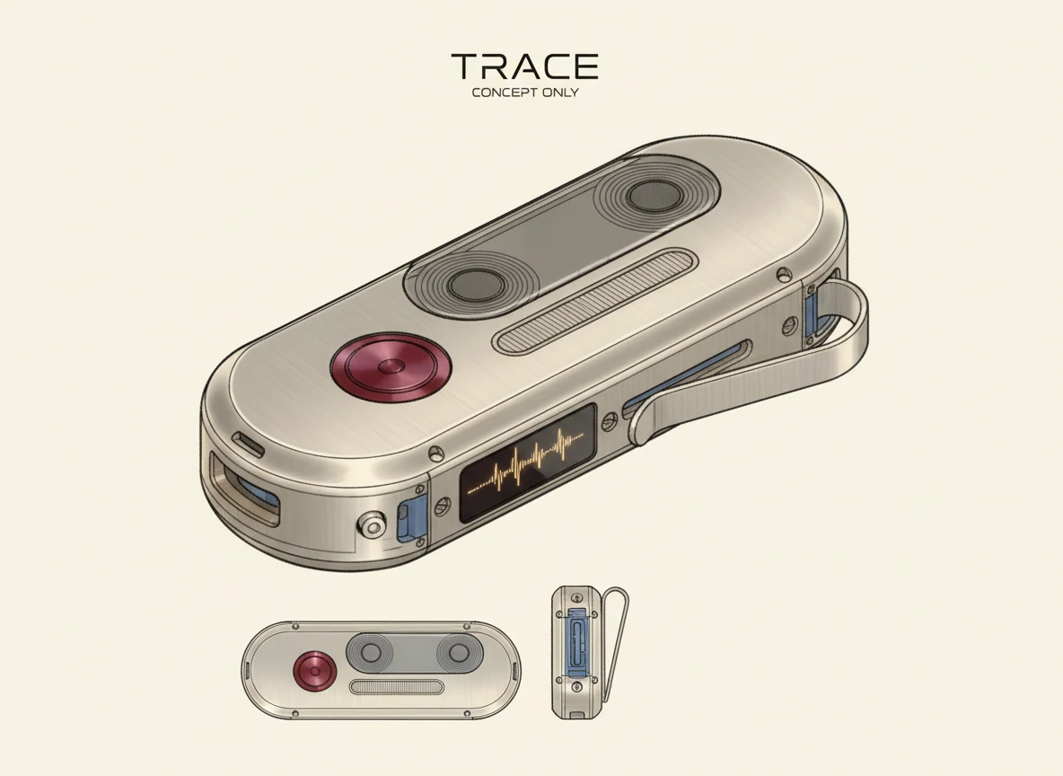 Trace: Voice recorder industrial design concept